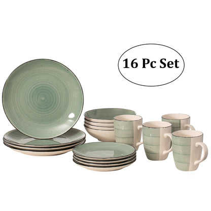 Dinewares Spin Wash Dinnerware Dish Set, Mugs, Salad and Dinner Plates and Bowls Sets, High Quality Dishes