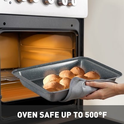 Ensemble de 17 pièces de casseroles et poêles en granit pour cuisine, ensemble de cuisson antiadhésif