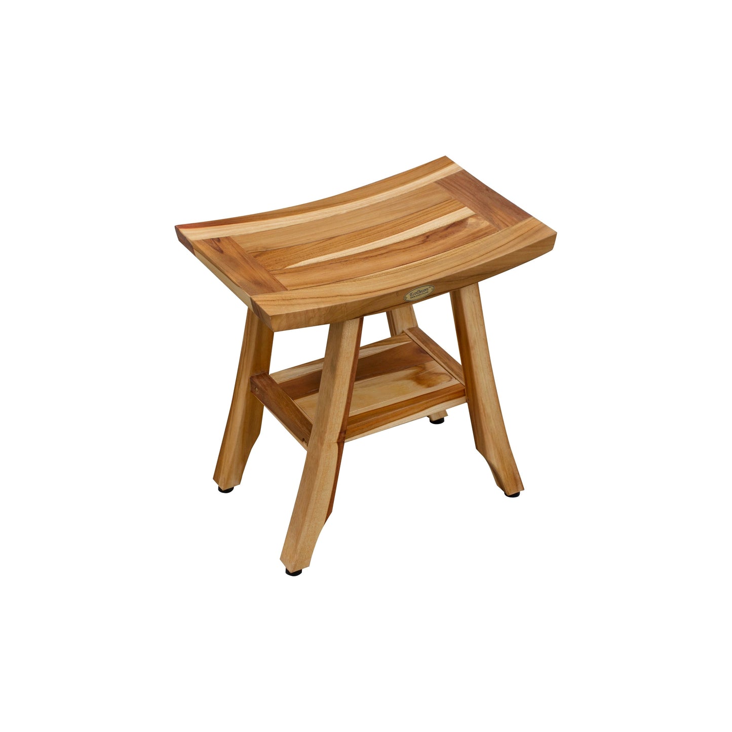 EcoDecors, Banc, Tabouret de Douche, Assise de Douche, Chaise de Douche pour Intérieur de Douche, Petit Banc, Banc de Douche en Teck, Repose-Pieds de Douche