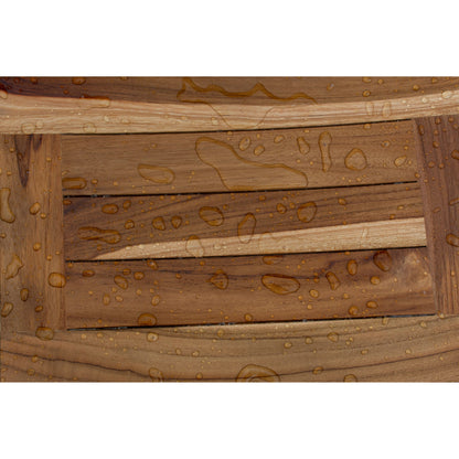 EcoDecors, Banc, Tabouret de Douche, Assise de Douche, Chaise de Douche pour Intérieur de Douche, Petit Banc, Banc de Douche en Teck, Repose-Pieds de Douche