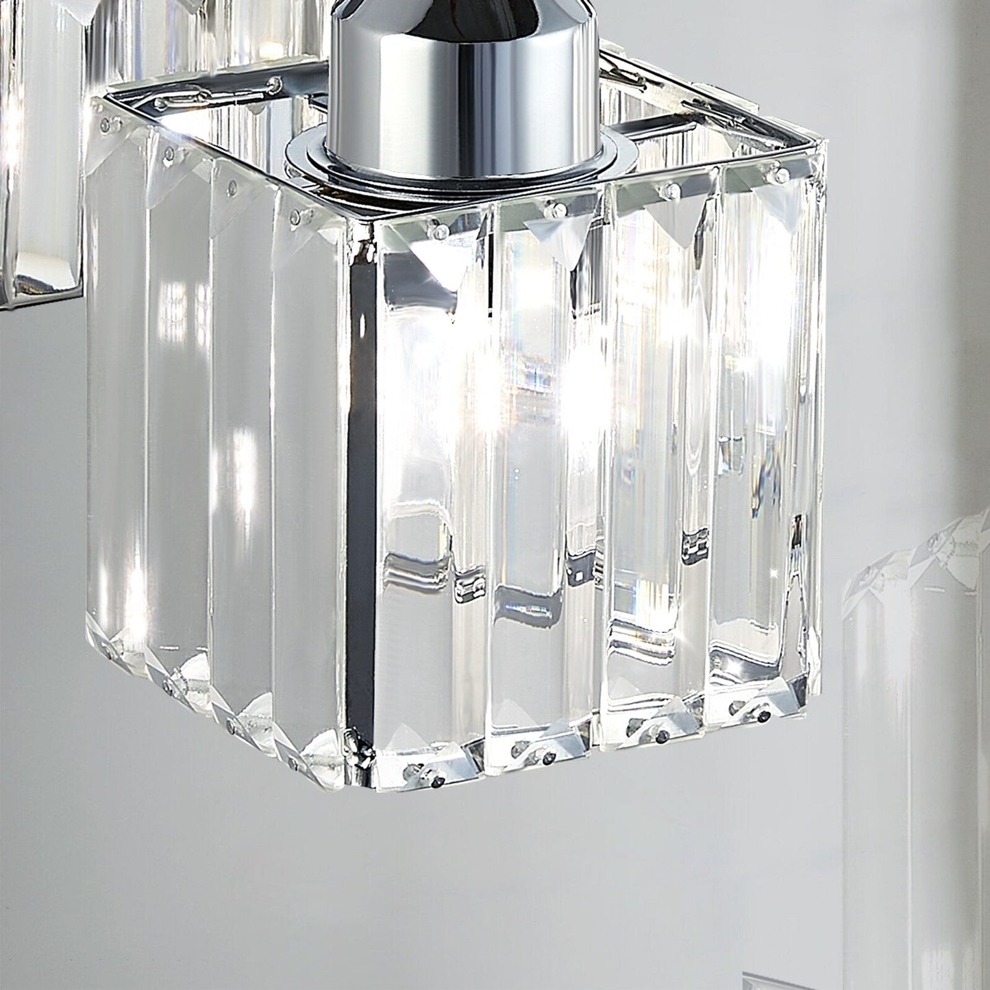 2/3/4/5 Light Bathroom Vanity Light Wall Sconce with Crystal Shade