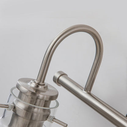 Applique murale pour salle de bain à 2/3 lumières avec abat-jour en verre