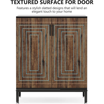 Meuble à chaussures moderne avec portes, pouvant contenir 20 paires, étagère à chaussures d'entrée autoportante à 6 niveaux.