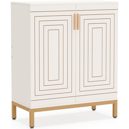 Meuble à chaussures moderne avec portes, pouvant contenir 20 paires, étagère à chaussures d'entrée autoportante à 6 niveaux.