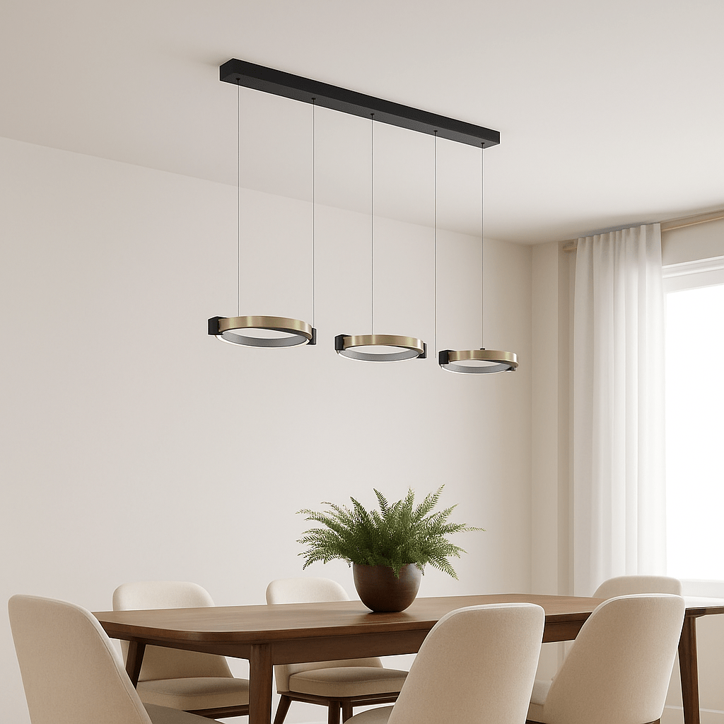 Prato 3 Light Pendant Light - Gold
