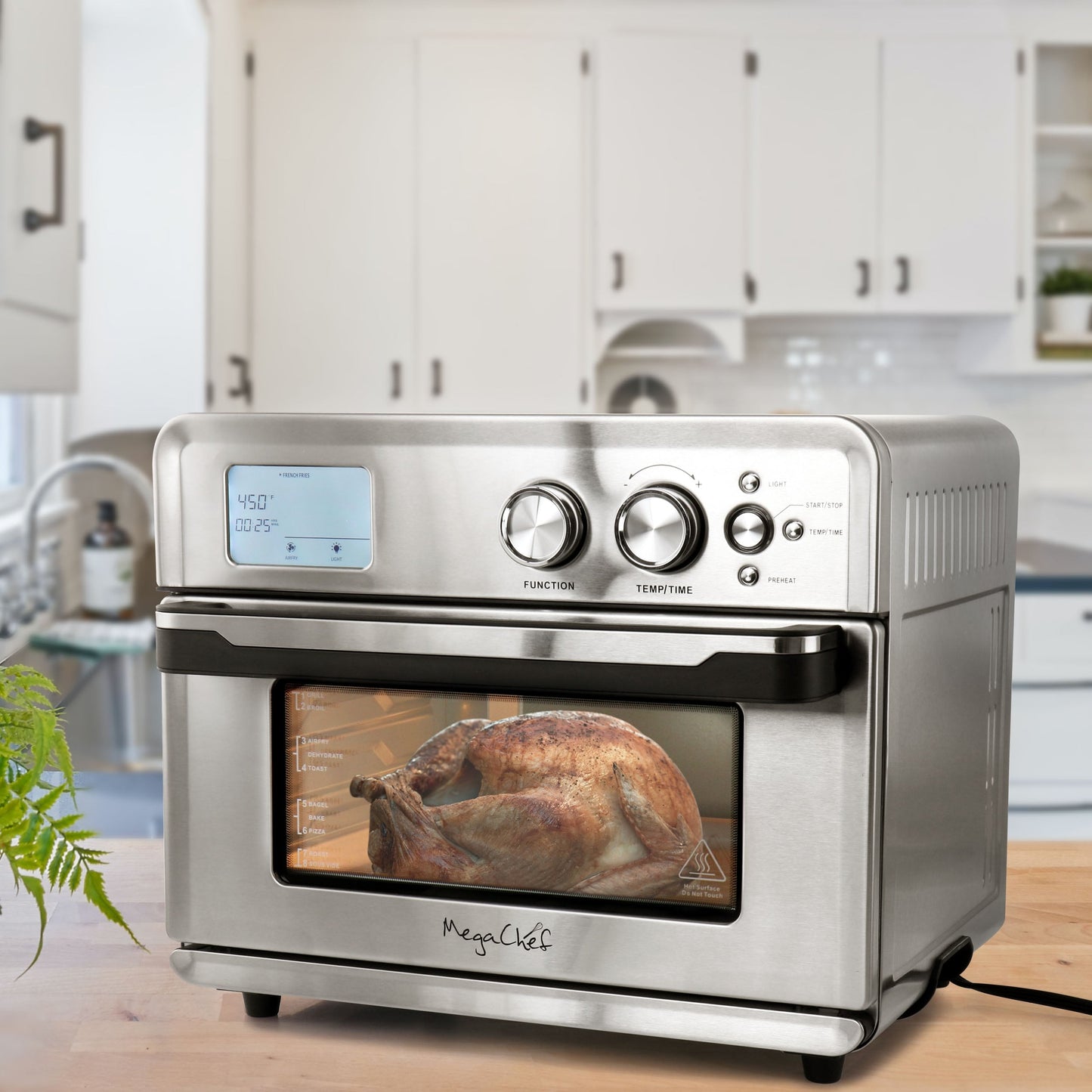 Friteuse à air multifonction avec 21 programmes préprogrammés et fonction four à griller