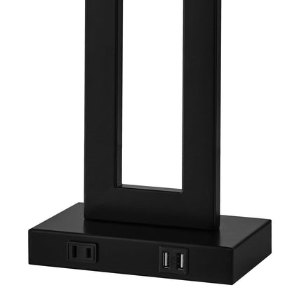 22 Gray USB Table Lamp Set With Touch Control