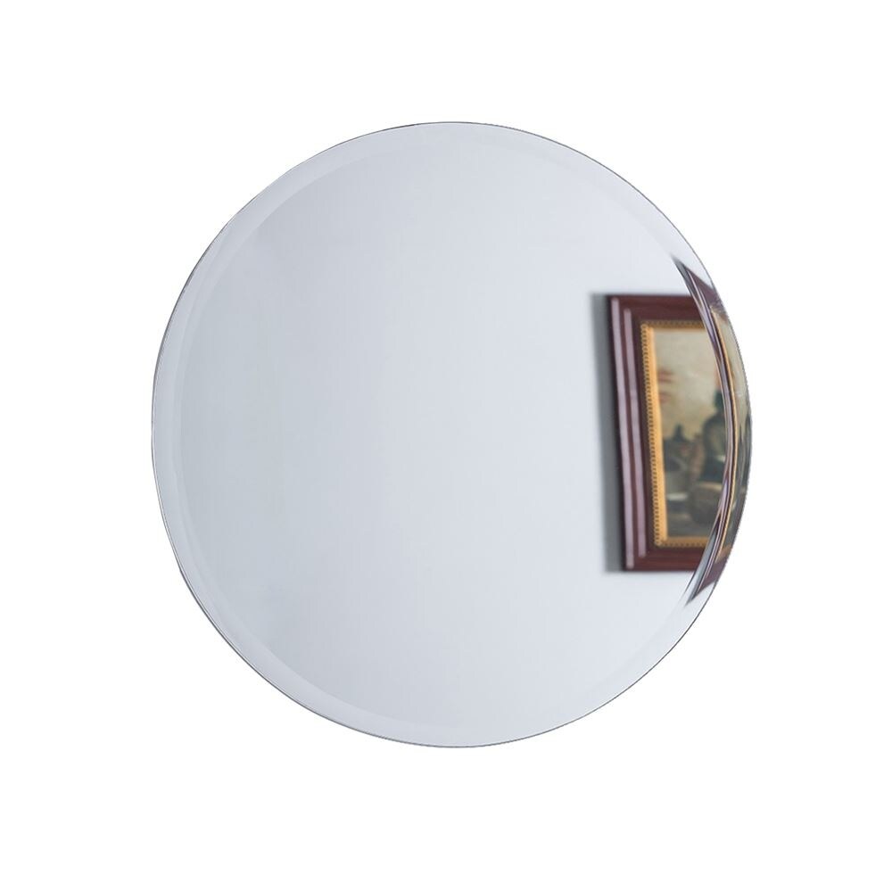 Miroir de salle de bain rond sans cadre, 56 cm (22 po) - Verre miroir - 56 cm (22 po).