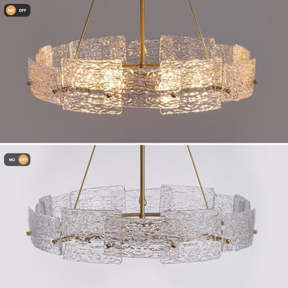 Luminaire suspendu moderne en cristal doré de 60 cm (23,6 po) à 6 lumières, style glamour, pour îlot de cuisine ou salle à manger.