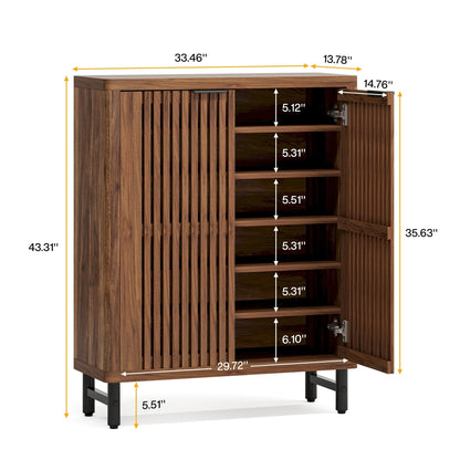 Meuble à chaussures avec porte pour entrée et salon, capacité de 24 paires