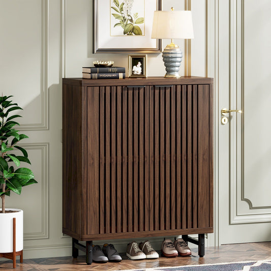 Meuble à chaussures avec porte pour entrée et salon, capacité de 24 paires