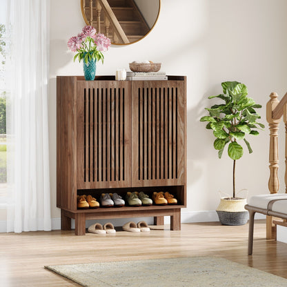 Meuble à chaussures avec porte pour entrée et salon, capacité de 24 paires
