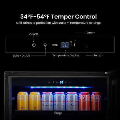 Réfrigérateur à boissons de 24 pouces, capacité de 140 canettes, pour sodas, vins et autres boissons - 24 pouces