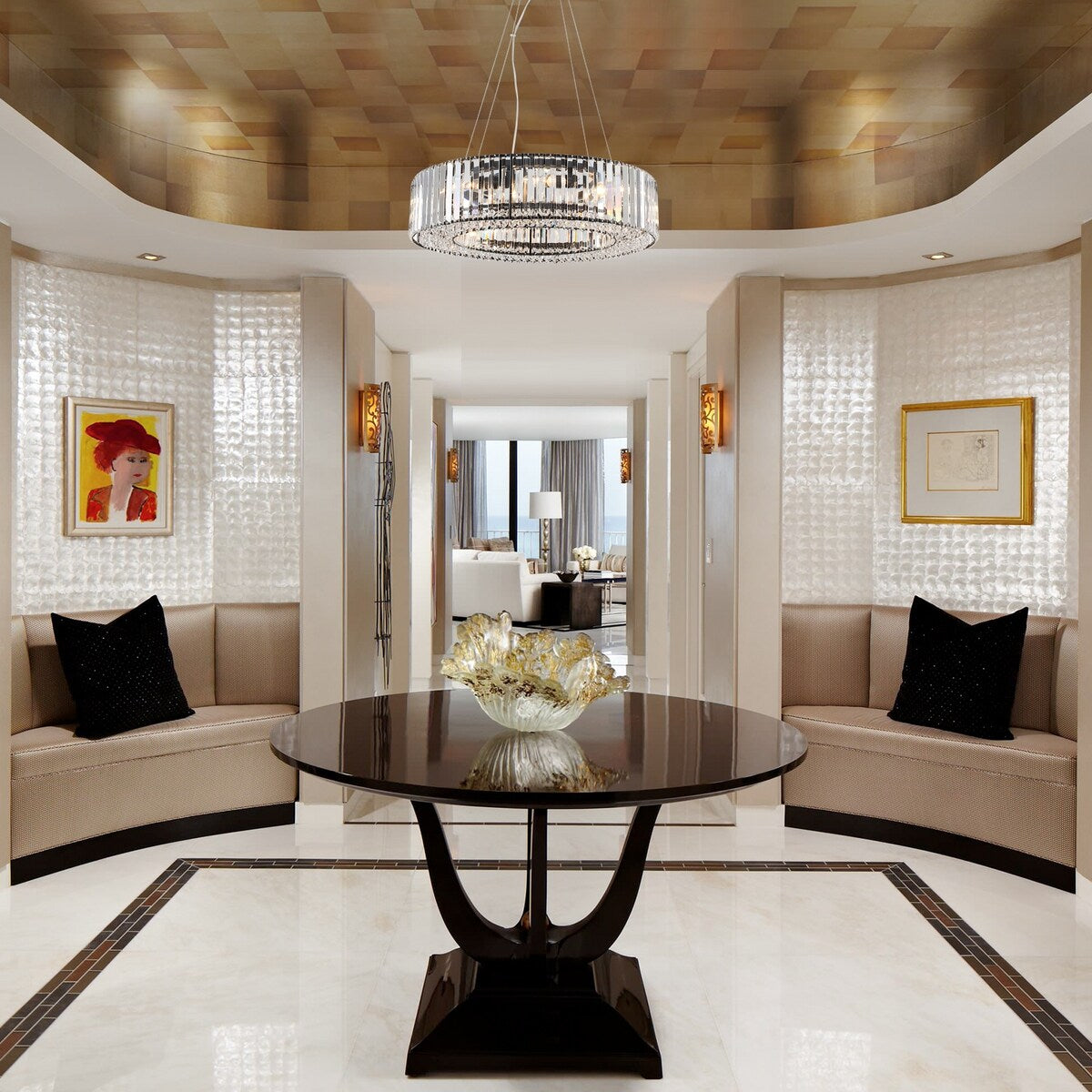 Luminaire suspendu style ferme de 62,5 cm (24,8 po) à 8 lumières, lustre en cristal, lustre tambour pour salle à manger, salon, chambre à coucher, cuisine