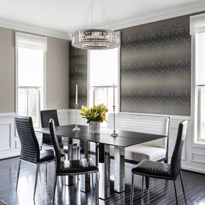 Luminaire suspendu style ferme de 62,5 cm (24,8 po) à 8 lumières, lustre en cristal, lustre tambour pour salle à manger, salon, chambre à coucher, cuisine