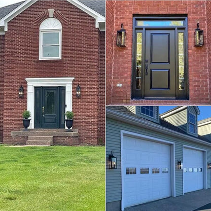 25.7H 2-Light Large Outdoor Bronze Exterior Wall Lantern Sconce Light