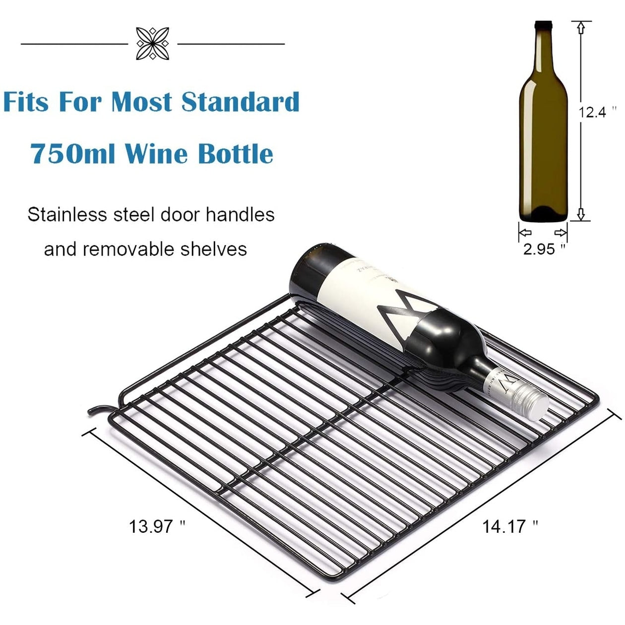 Cave à vin/réfrigérateur à boissons/mini-réfrigérateur pour 26 bouteilles - 44,5 x 49 x 79 cm (17,52*19,29*31,18 pouces)