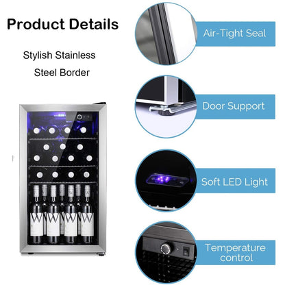 Cave à vin/réfrigérateur à boissons/mini-réfrigérateur pour 26 bouteilles - 44,5 x 49 x 79 cm (17,52*19,29*31,18 pouces)