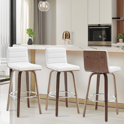 Tabourets de bar/comptoir pivotants en simili cuir 26/29, lot de 2/3