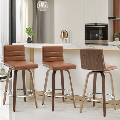 Tabourets de bar/comptoir pivotants en simili cuir 26/29, lot de 2/3