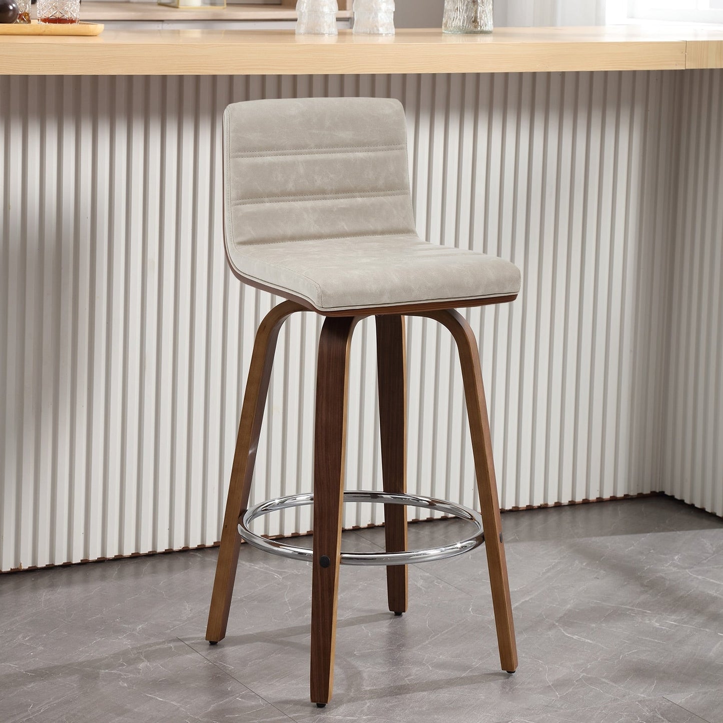 Tabourets de bar/comptoir pivotants en simili cuir 26/29, lot de 2/3