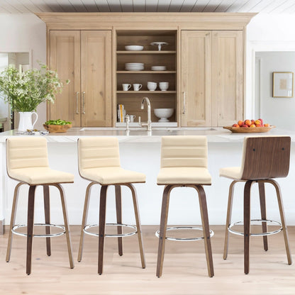 Tabourets de bar/comptoir pivotants en simili cuir 26/29, lot de 2/3