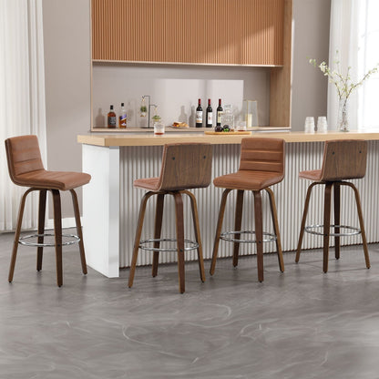 Tabourets de bar/comptoir pivotants en simili cuir 26/29, lot de 2/3