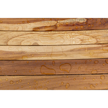 EcoDecors Banc de douche en teck de 71 cm, banc en bois, banc de salle de bain, banc en teck pour salle de bain, tabouret de douche en teck, siège de douche en teck