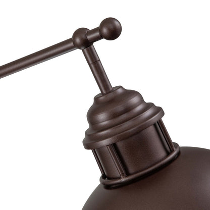 Suspension à 3 lumières style industriel et champêtre, forme de dôme, en métal, pour îlot de cuisine, finition bronze huilé.