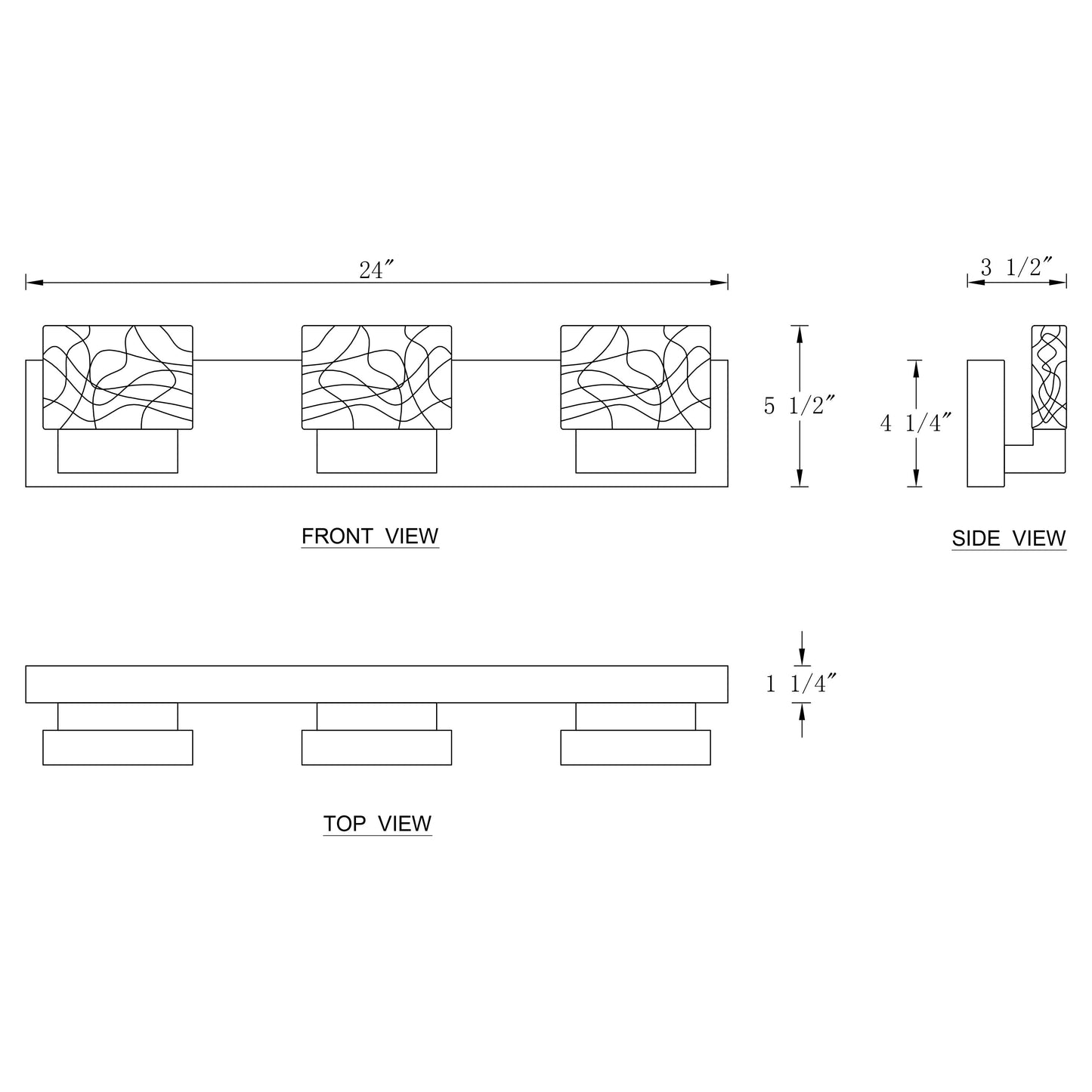C Cattleya Luminaire de salle de bain à LED intégrée en acier inoxydable 3000K avec abat-jours en verre artistique - Chrome