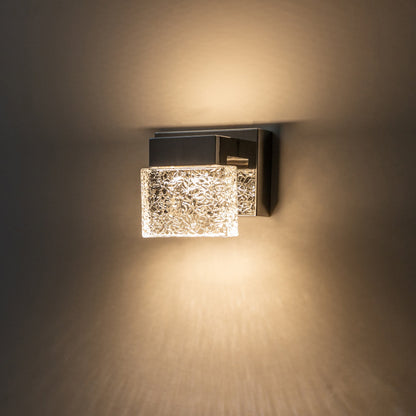 C Cattleya Luminaire de salle de bain à LED intégrée en acier inoxydable 3000K avec abat-jours en verre artistique - Chrome