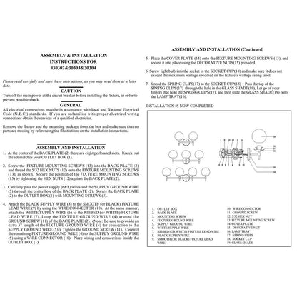 929 Lighting Lustre de salle de bain à 3 lumières, disponible en plusieurs finitions avec abat-jours en verre opale.