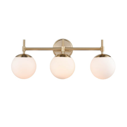 929 Lighting Lustre de salle de bain à 3 lumières, disponible en plusieurs finitions avec abat-jours en verre opale.