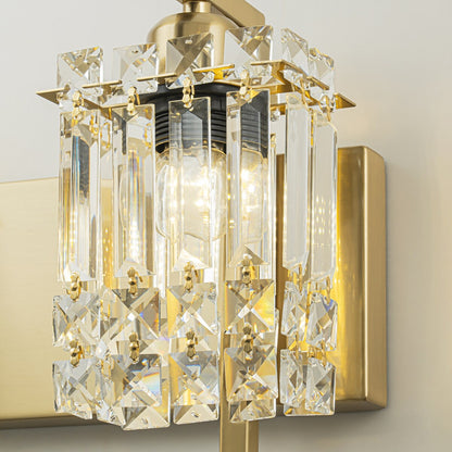 Applique murale moderne et glamour pour salle de bain, 3 lumières, cristal, pour miroir