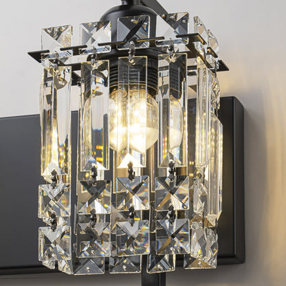 Applique murale moderne et glamour pour salle de bain, 3 lumières, cristal, pour miroir