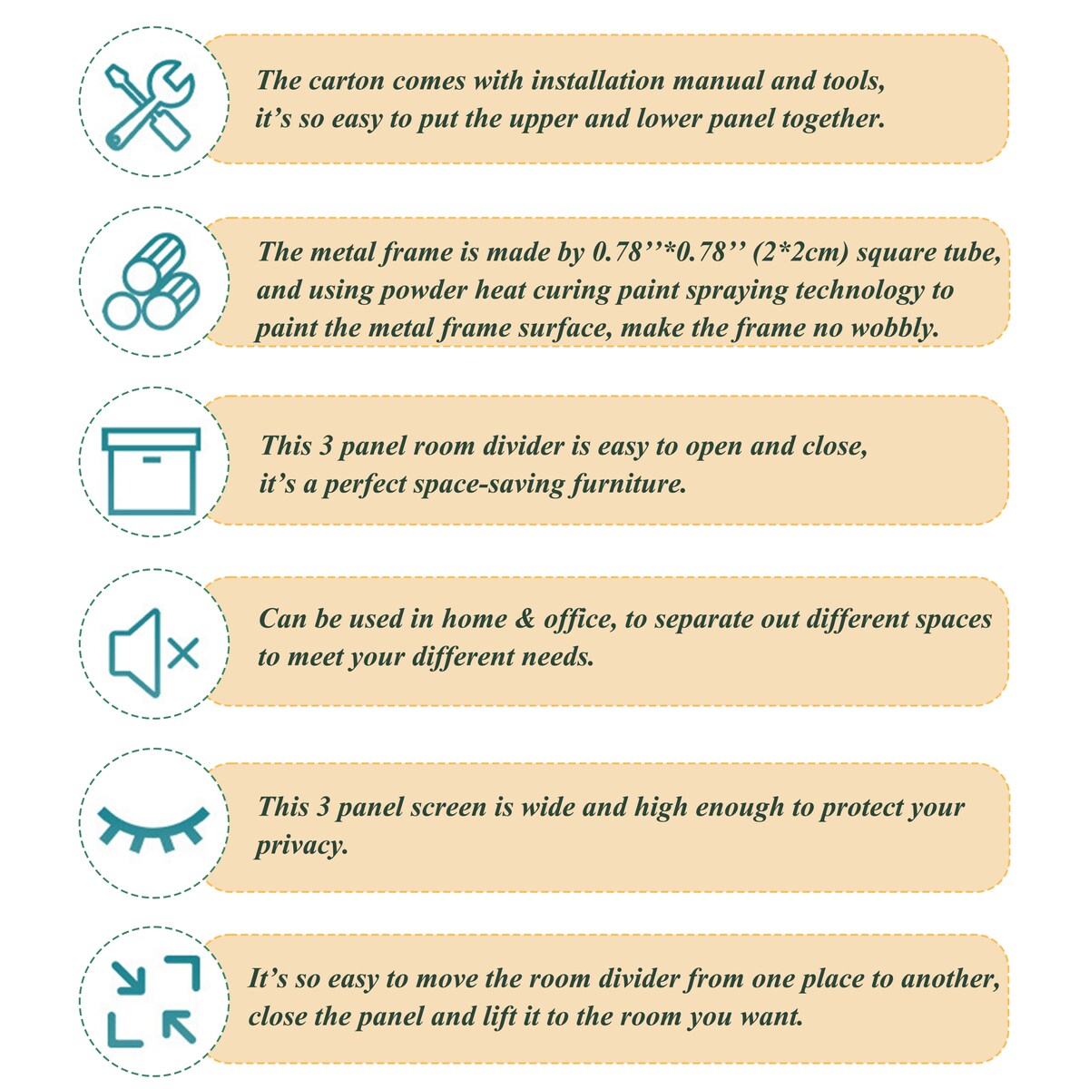 Écrans de séparation de pièce à 3 panneaux et pare-écrans pliants en bois naturel, cloisons de séparation de pièce de 1,80 m pour séparer les pièces.