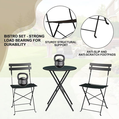 3 Pieces Patio Bistro Sets