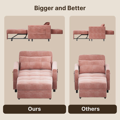 Canapé-lit convertible 3-en-1, canapé-lit escamotable, lit de salon pliable et transformable