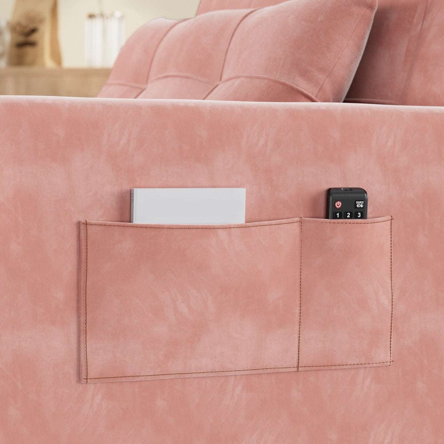 Canapé-lit convertible 3-en-1, canapé-lit escamotable, lit de salon pliable et transformable