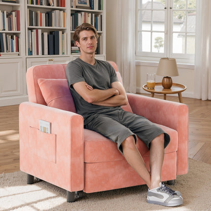 Canapé-lit convertible 3-en-1, canapé-lit escamotable, lit de salon pliable et transformable