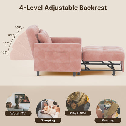 Canapé-lit convertible 3-en-1, canapé-lit escamotable, lit de salon pliable et transformable