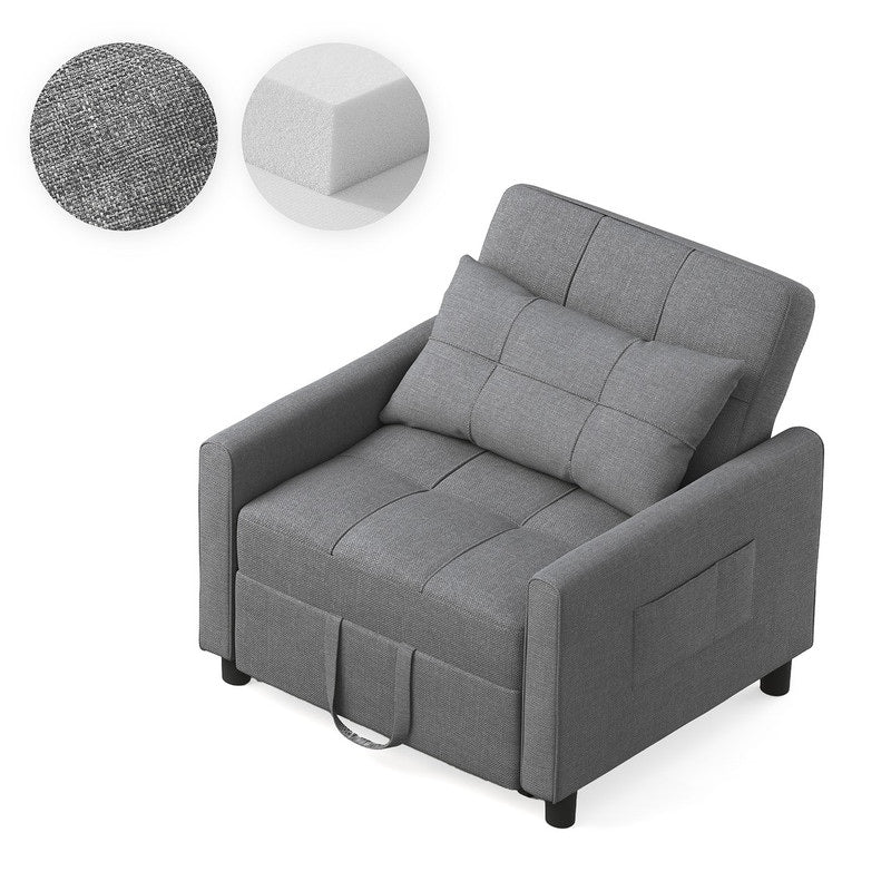 Canapé-lit convertible 3-en-1, canapé-lit escamotable, lit de salon pliable et transformable