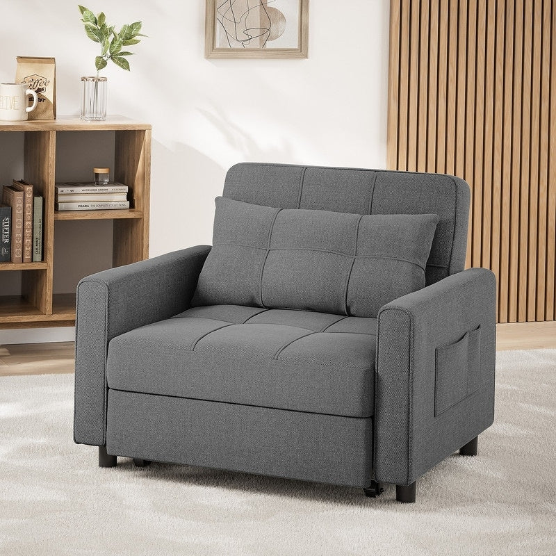 Canapé-lit convertible 3-en-1, canapé-lit escamotable, lit de salon pliable et transformable