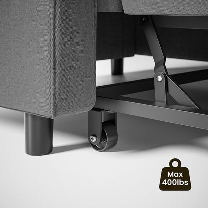 Canapé-lit convertible 3-en-1, canapé-lit escamotable, lit de salon pliable et transformable