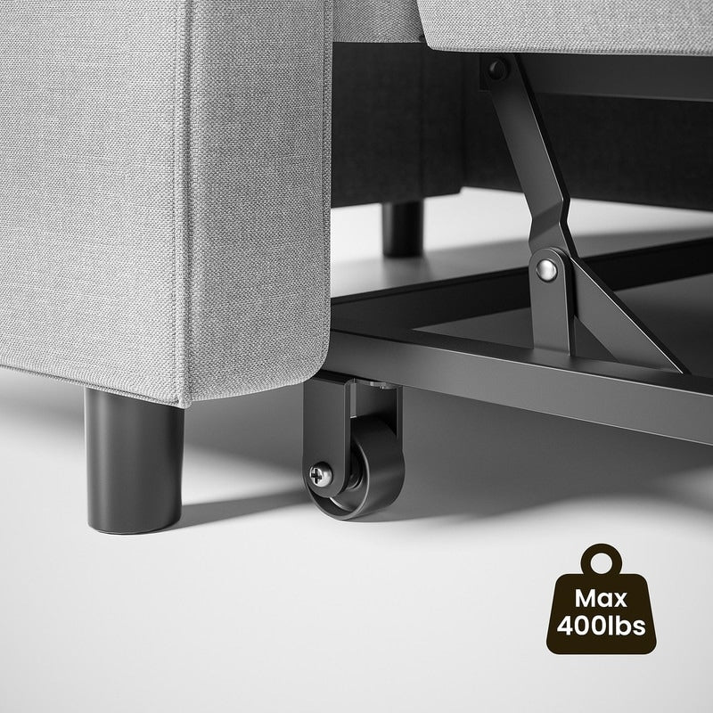 Canapé-lit convertible 3-en-1, canapé-lit escamotable, lit de salon pliable et transformable