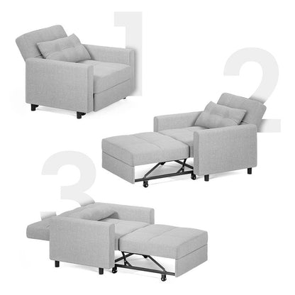 Canapé-lit convertible 3-en-1, canapé-lit escamotable, lit de salon pliable et transformable