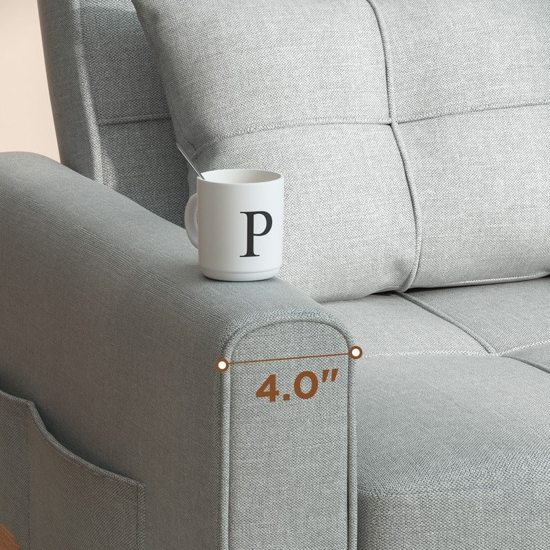 Canapé-lit convertible 3-en-1, canapé-lit escamotable, lit de salon pliable et transformable