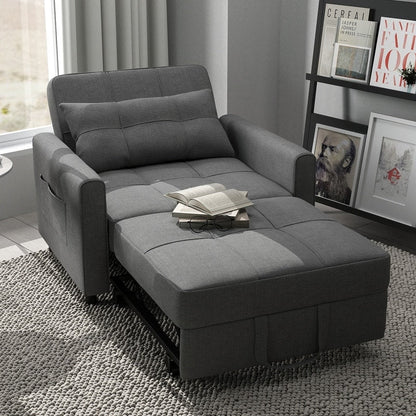 Canapé-lit convertible 3-en-1, canapé-lit escamotable, lit de salon pliable et transformable