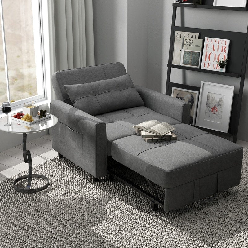 Canapé-lit convertible 3-en-1, canapé-lit escamotable, lit de salon pliable et transformable