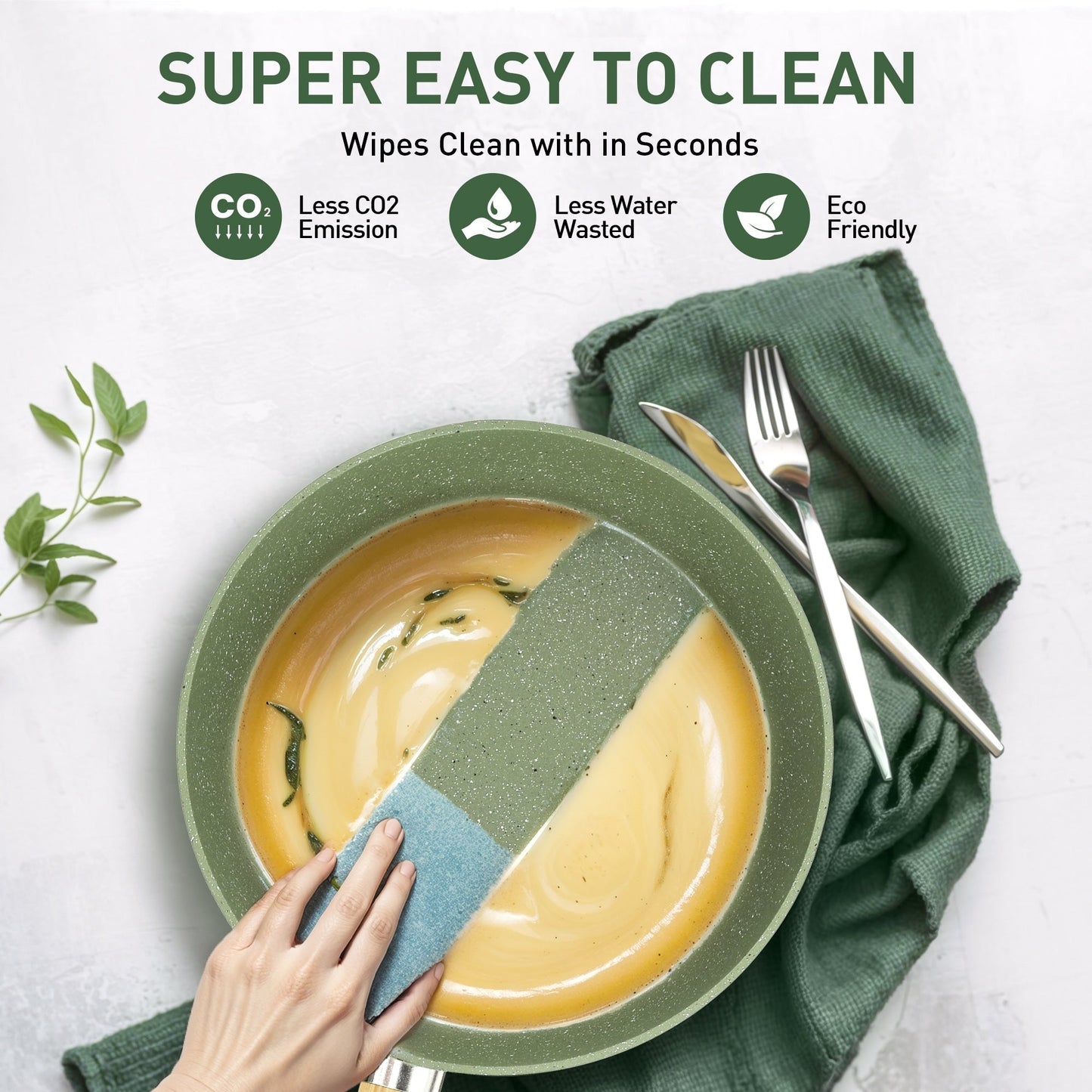 Ensemble de cuisine 30 pièces en granit, comprenant des casseroles et des poêles antiadhésives.